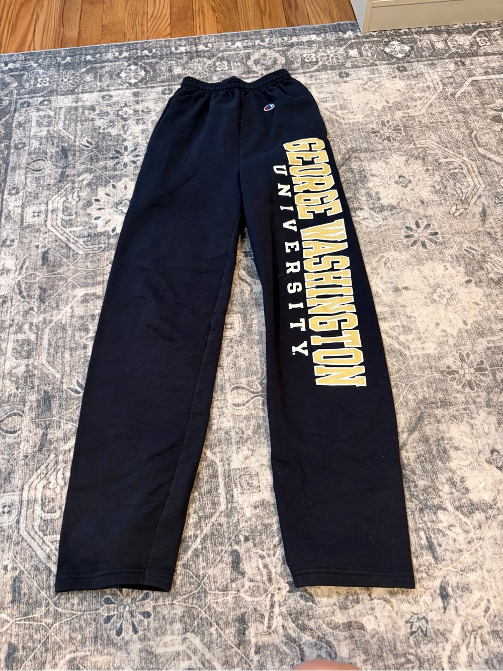 Champion Navy Joggers with Gold & White George Washington University Print